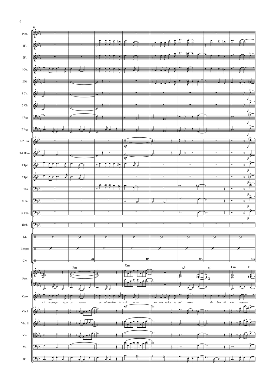 Lagrimas Negras Full Orchestra scores gallery preview page 6