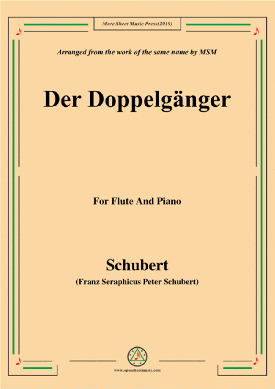 Schubert-Doppelgänger,for Flute and Piano Flute Solo scores gallery preview page 1
