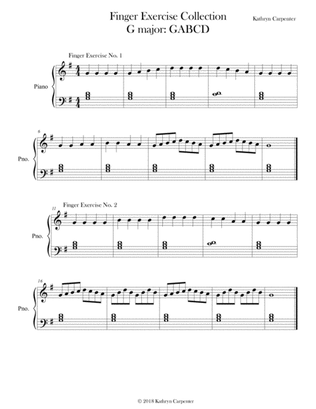 Book cover for Finger Exercise Collection (24 exercises in G major)
