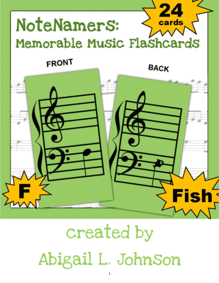 NoteNamers: Memorable Music Flashcards (printable)