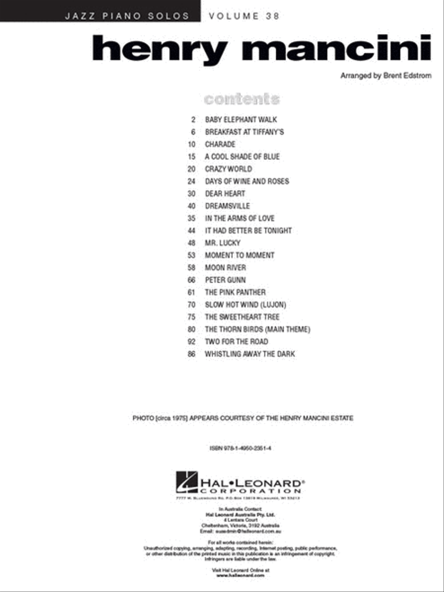Henry Mancini Henry Mancini Piano Solo scores gallery preview page 2