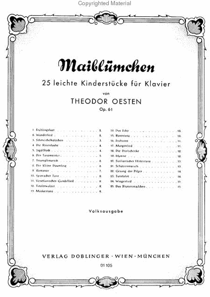 Maiblumchen op. 61