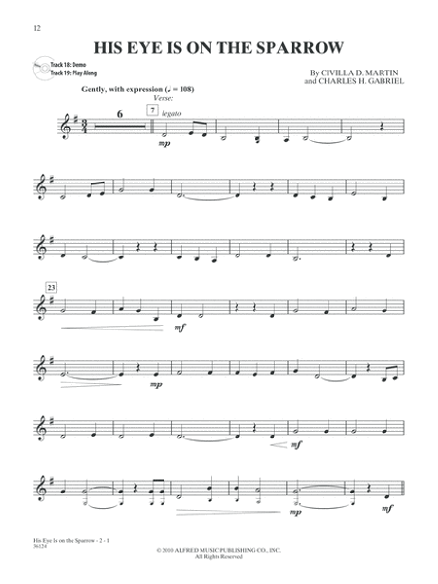Favorite Hymns Instrumental Solos Horn Solo scores gallery preview page 4