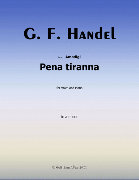 Pena tiranna, by Handel, in a minor image number null