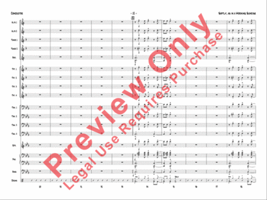 Softly, As in a Morning Sunrise Jazz Ensemble scores gallery preview page 15