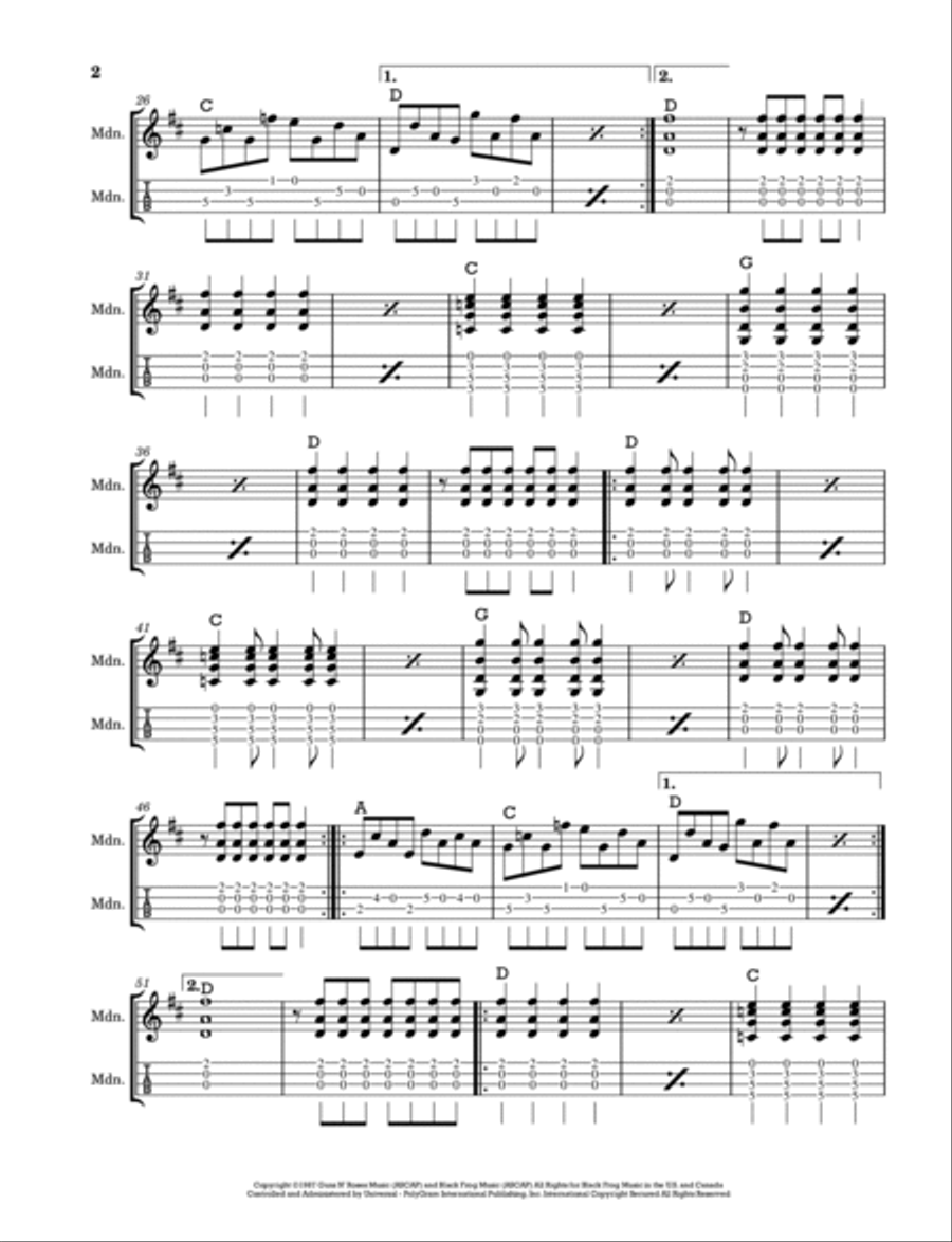 Sweet Child O' Mine Mandolin scores gallery preview page 2