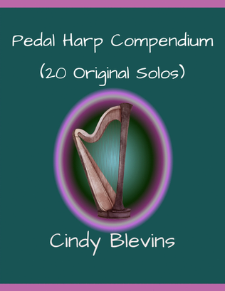 Book cover for Pedal Harp Compendium, 60 pages of beautiful, original music for Pedal Harp