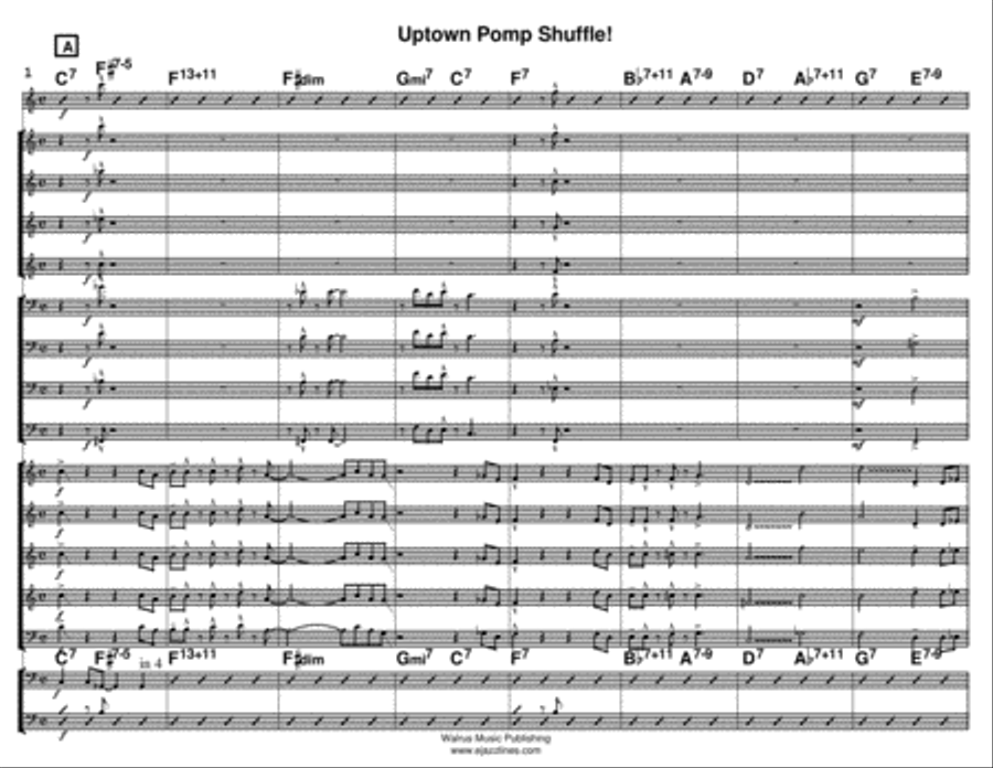 Uptown Pomp Shuffle (Pomp And Circumstance) Big Band scores gallery preview page 2