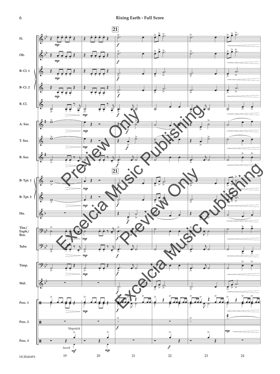 Rising Earth (Score) Concert Band scores gallery preview page 7