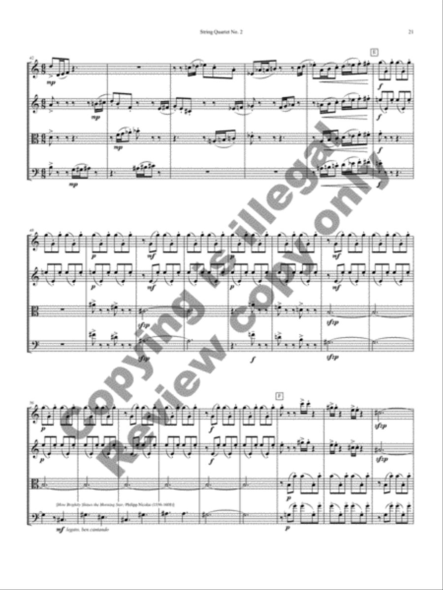 String Quartet No. 2 String Quartet scores gallery preview page 31