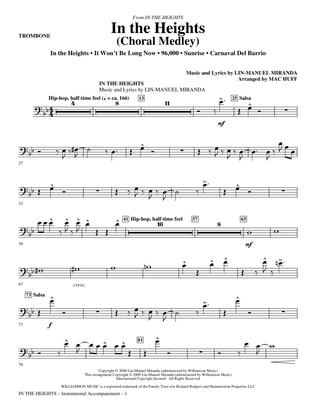 Book cover for In The Heights (Choral Medley) (arr. Mac Huff) - Trombone