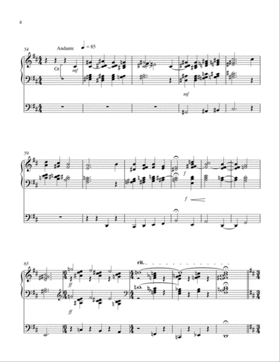Fantasy and Passacaglia on Ein Feste Burg (A Mighty Fortress) Organ Solo scores gallery preview page 4