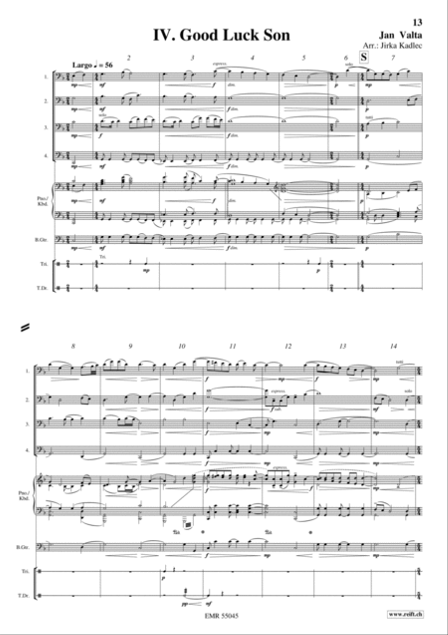 Five Pieces From Kingdom Come: Deliverance Trombone Quartet scores gallery preview page 10