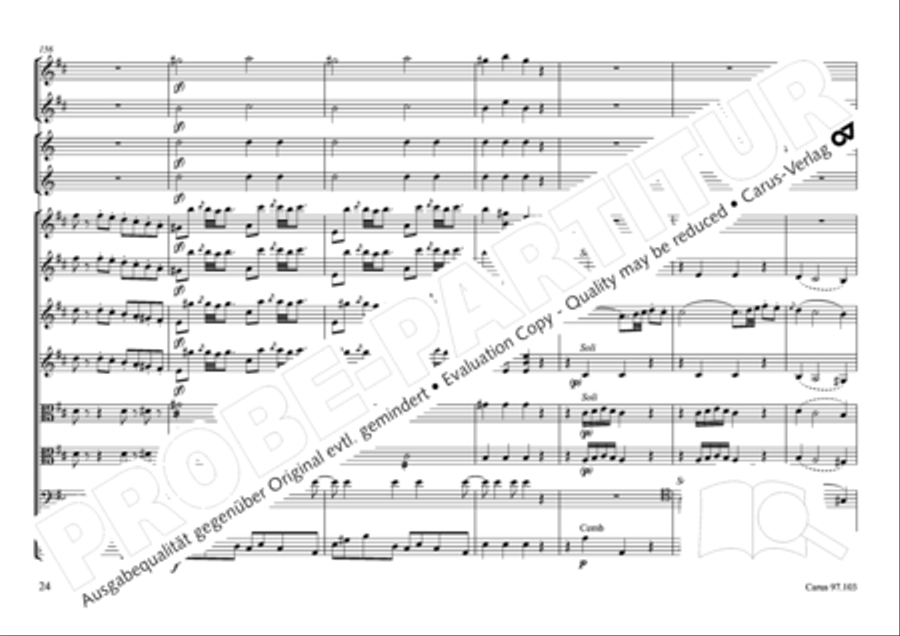 Concertone in D major Horn scores gallery preview page 25