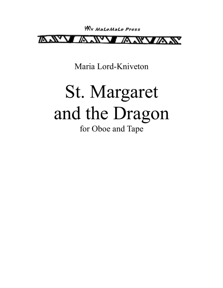 St. Margaret and the Dragon Oboe Solo scores gallery preview page 1