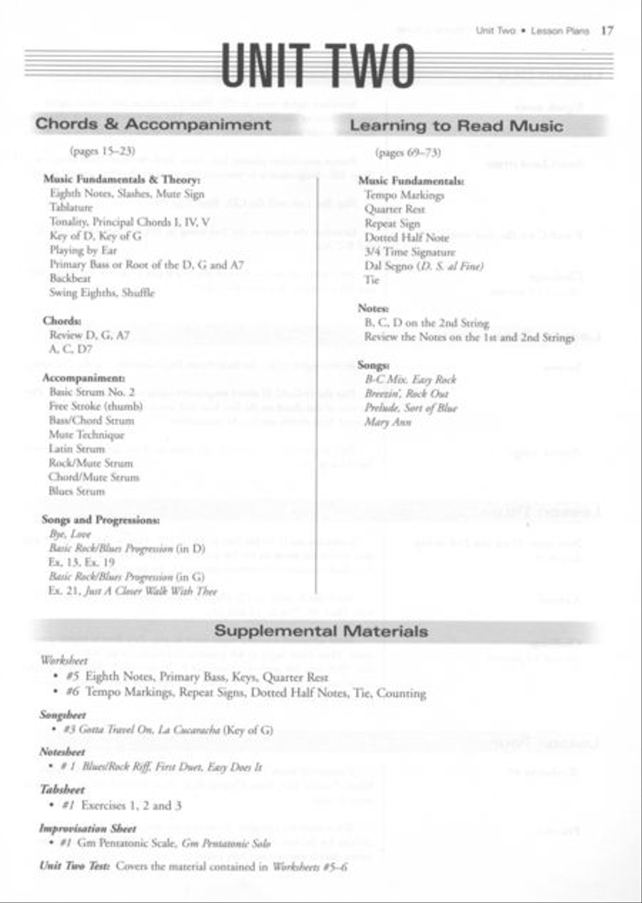 Jerry Snyder's Guitar School, Teacher's Guide, Book 1 Easy Guitar scores gallery preview page 7