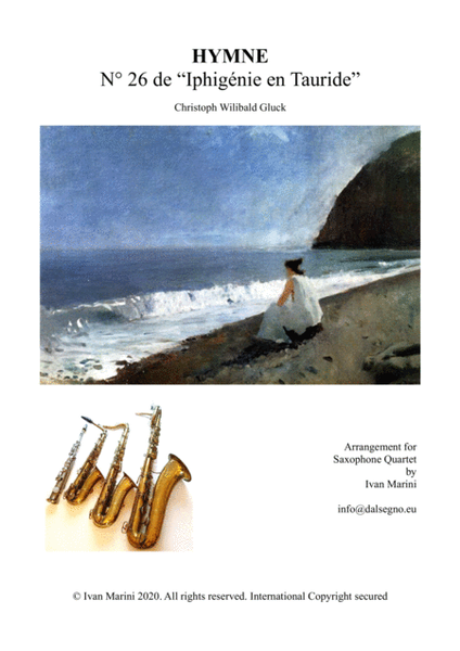 HYMNE - n. 26 from "Iphigenia in Tauris" - for Saxophone Quartet