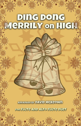 Book cover for Ding Dong Merrily on High, Jazz Style, for Flute and Alto Flute Duet