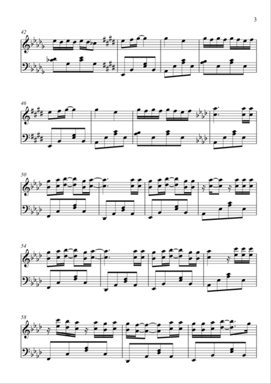 Total Eclipse Of The Heart Piano Solo scores gallery preview page 3