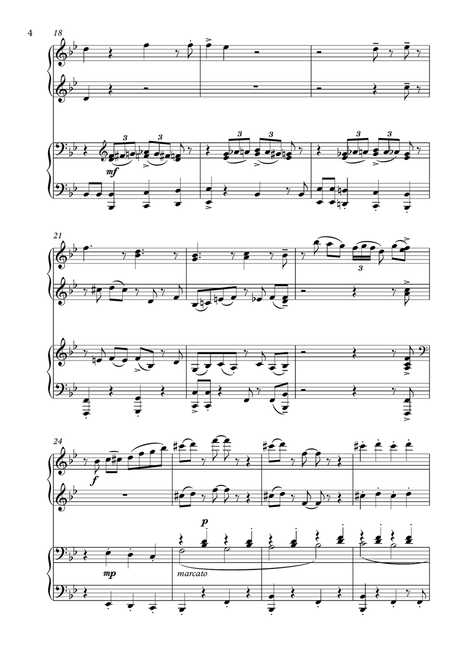 When the Saints Go Marching In (Piano Duet - Four Hands) Piano Duet scores gallery preview page 4