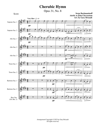 Cherubic Hymn - Opus 31, No. 8
