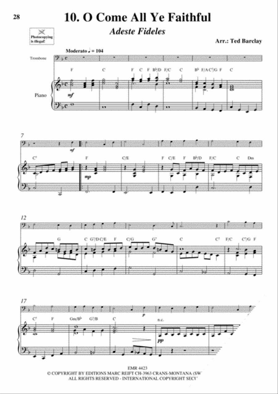 10 Easy Christmas Solos Piano Accompaniment scores gallery preview page 12