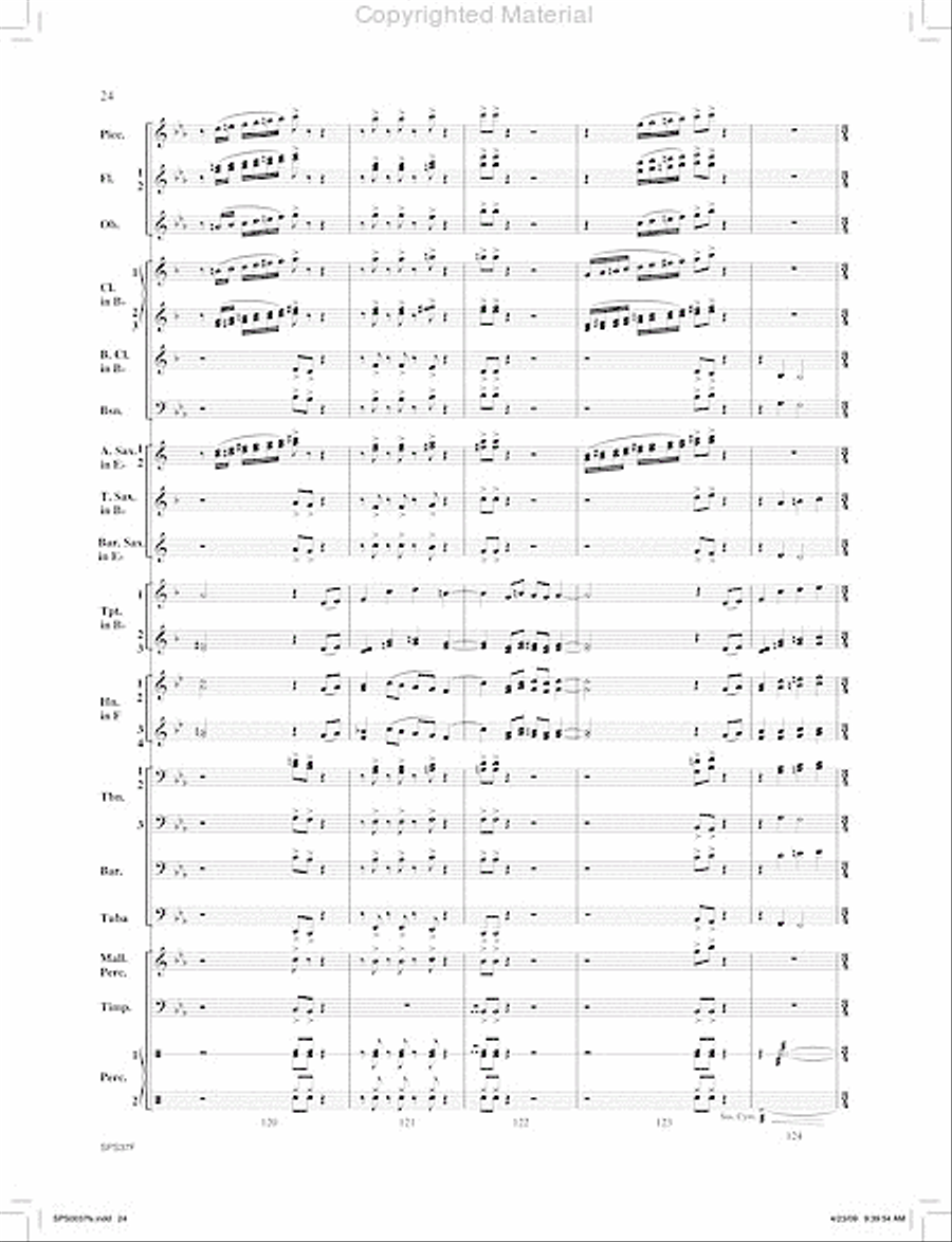 Ricochet Concert Band scores gallery preview page 25