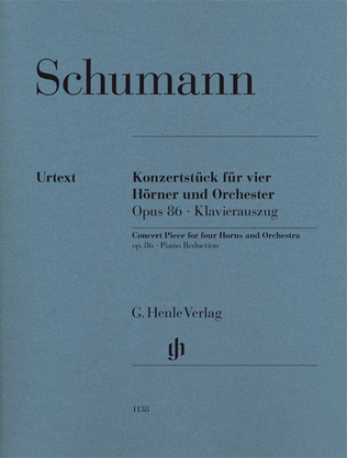 Book cover for Concert Piece for Four Horns and Orchestra, Op. 86