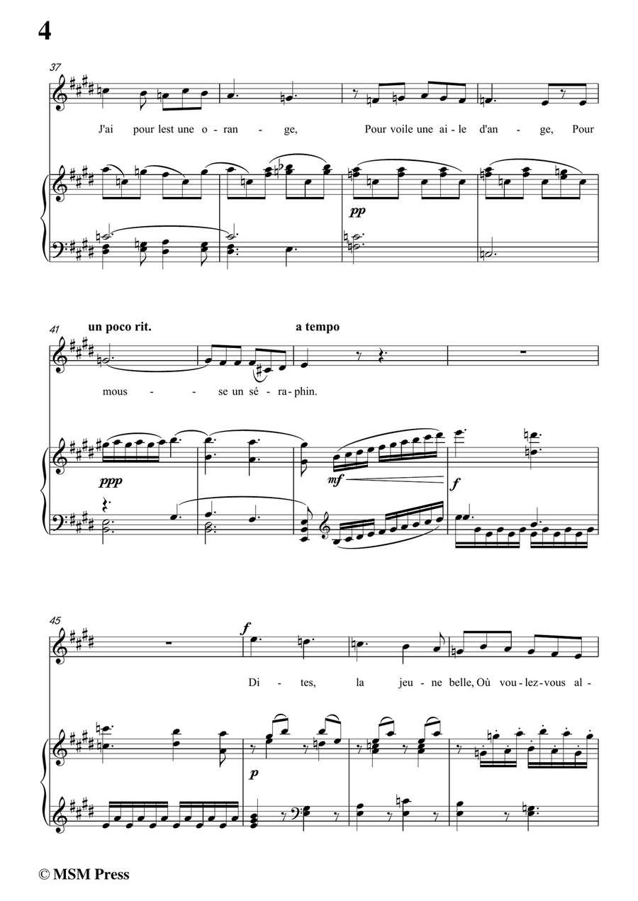 Berlioz-L'ile Inconnue in E Major,for voice and piano Piano, Vocal scores gallery preview page 6