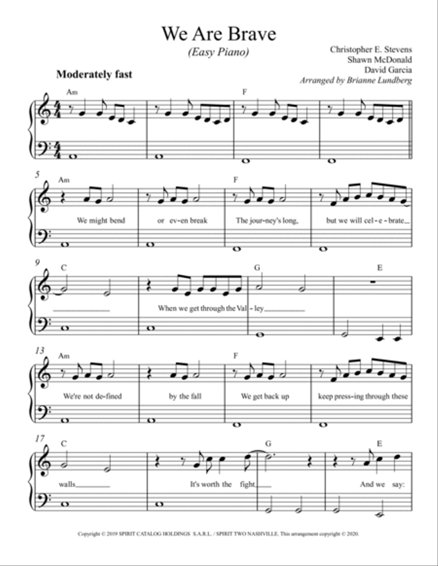 We Are Brave Voice scores gallery preview page 2