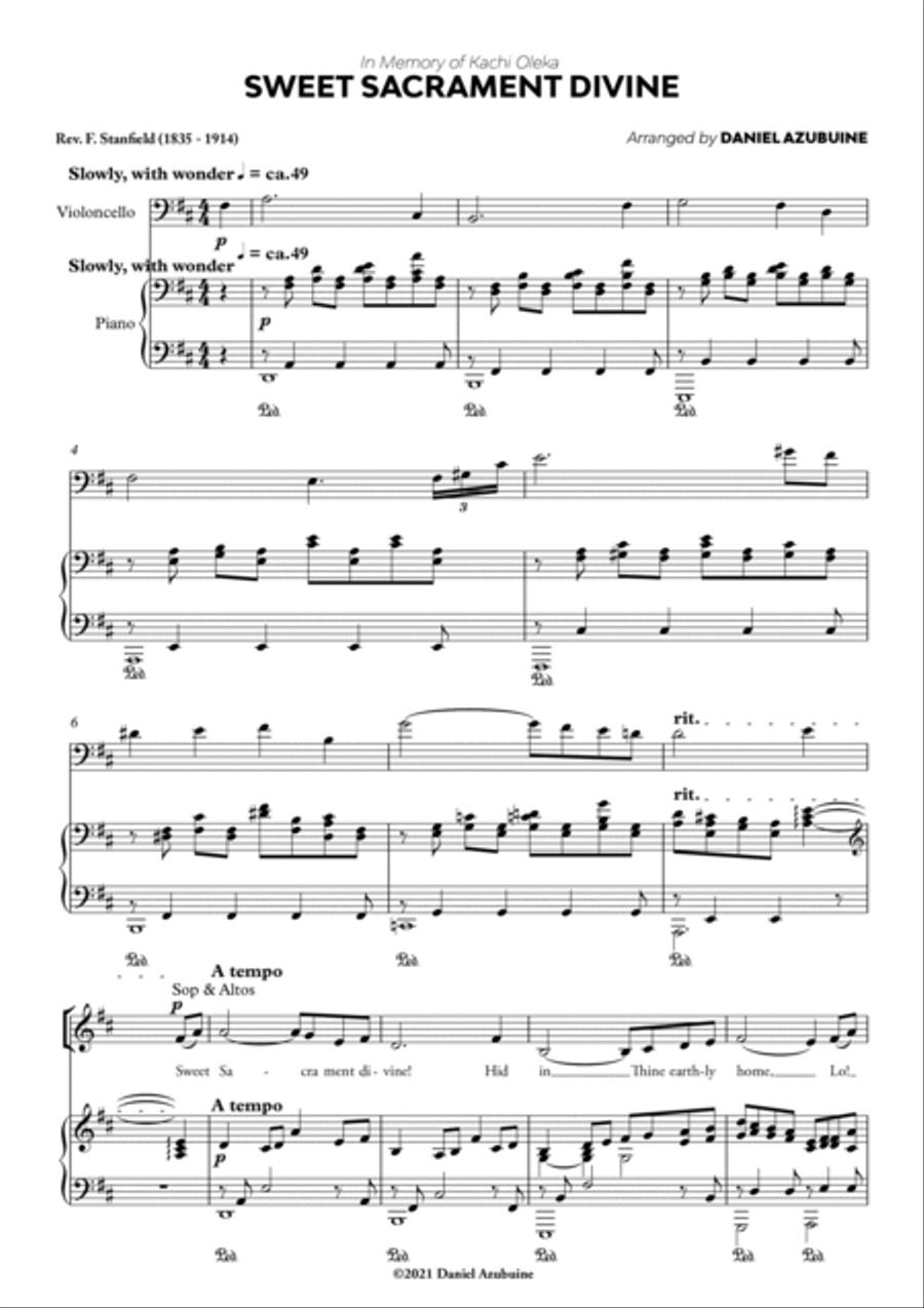Sweet Sacrament Divine 4-Part scores gallery preview page 2