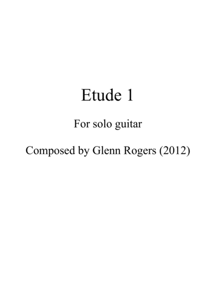 Etude No.1 for solo classical guitar image number null