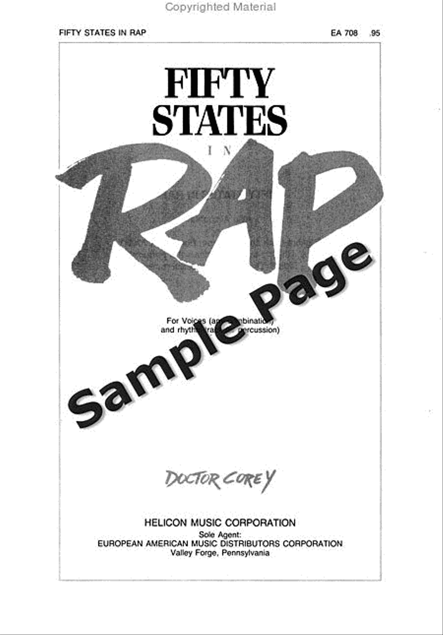 50 States in Rap 50 States in Rap Choir scores gallery preview page 2