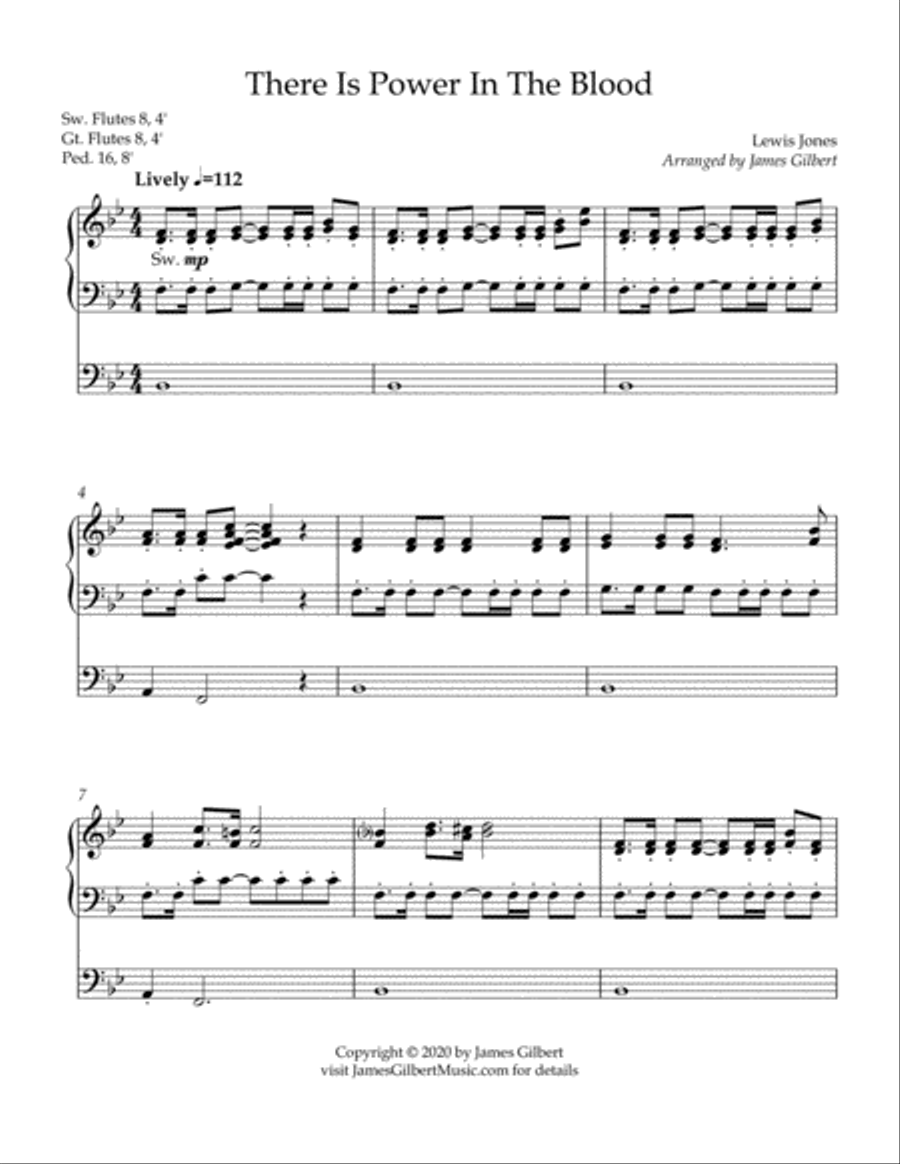 There Is Power In The Blood Organ Solo scores gallery preview page 2