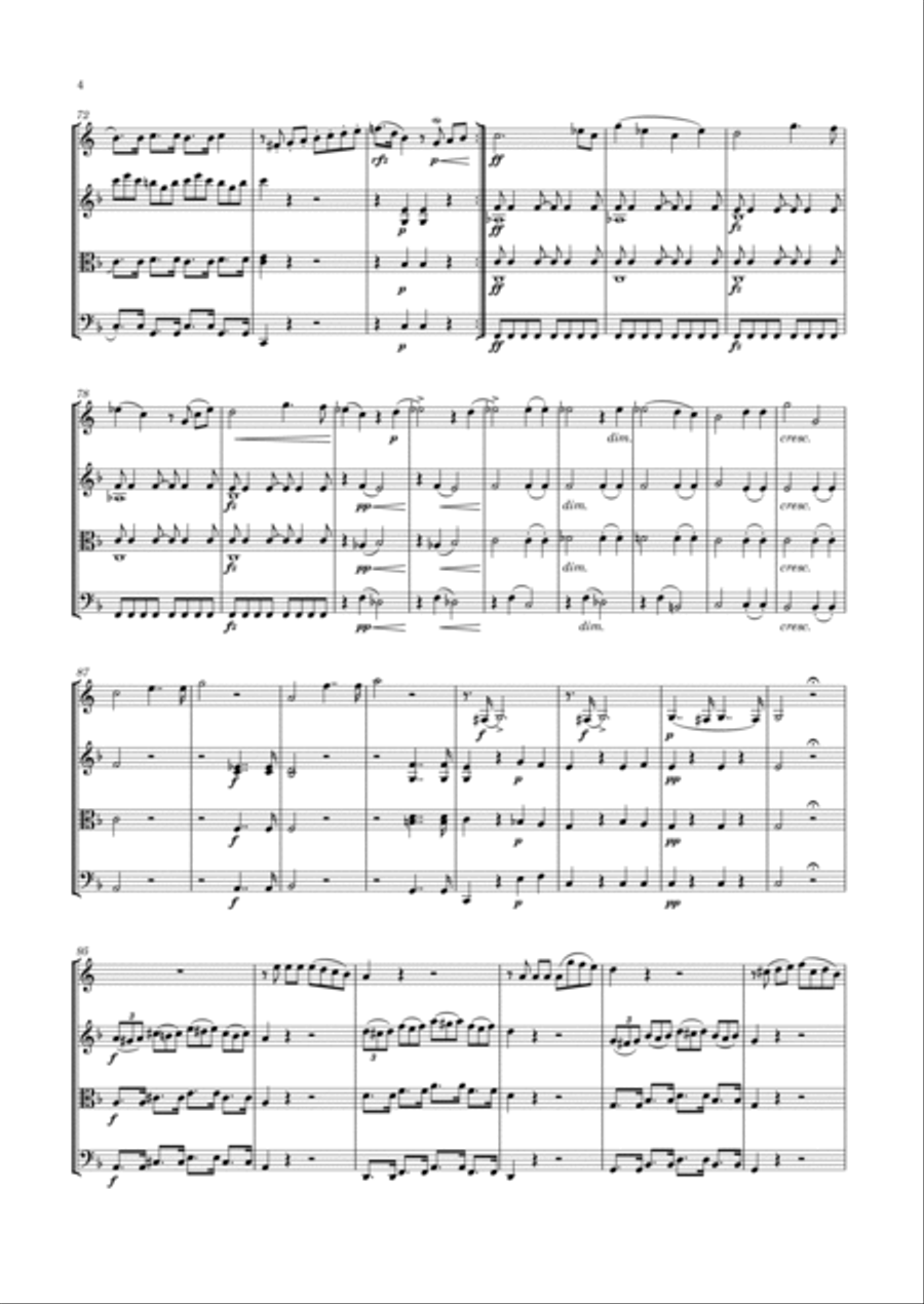 Amon - 3 Quartets for Horn & Strings, Op.20 Small Ensemble scores gallery preview page 5