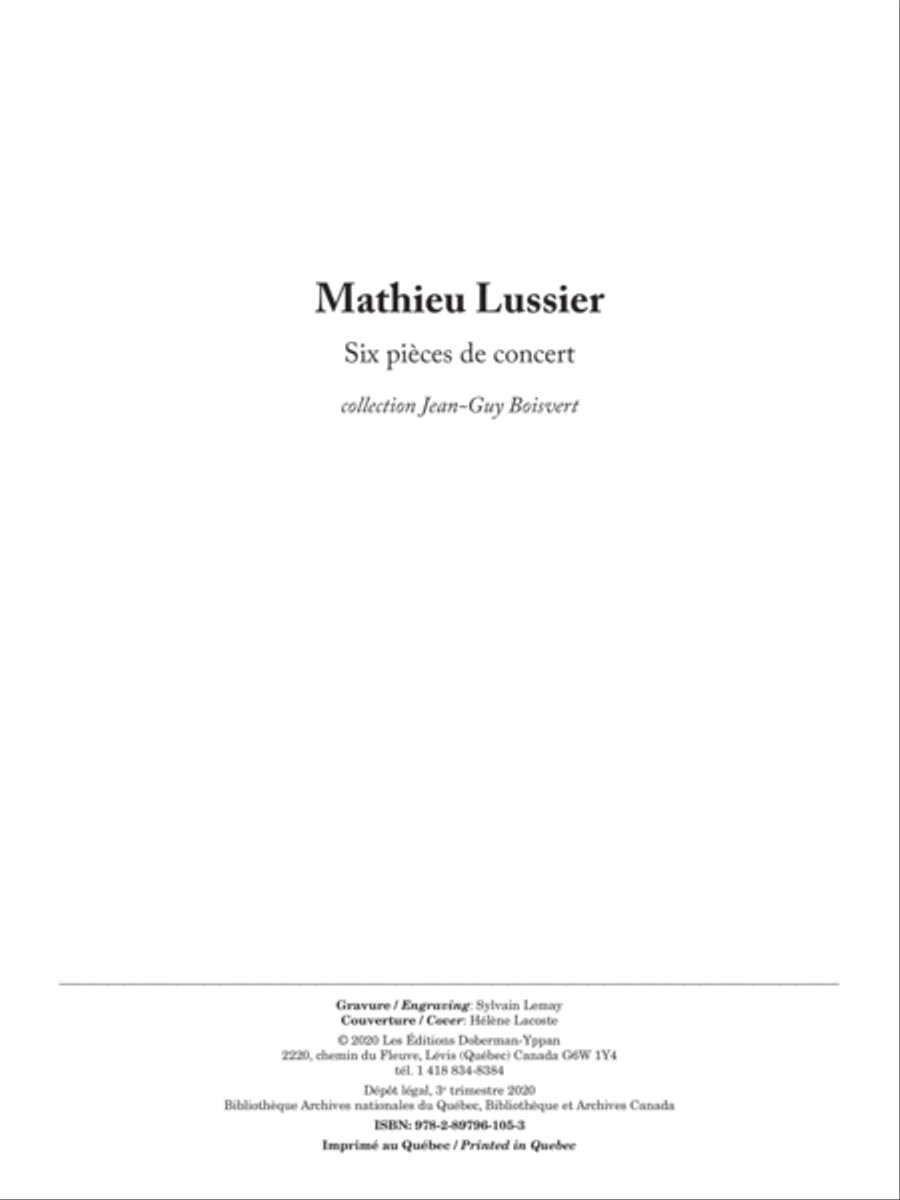 Six pièces de concert Clarinet Solo scores gallery preview page 1