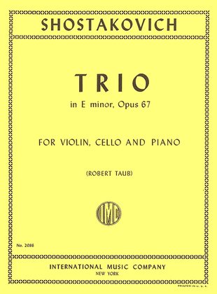 Book cover for Trio In E Minor, Opus 67