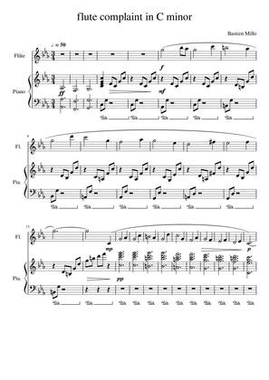 Flûte complaint in c minor for flute and piano