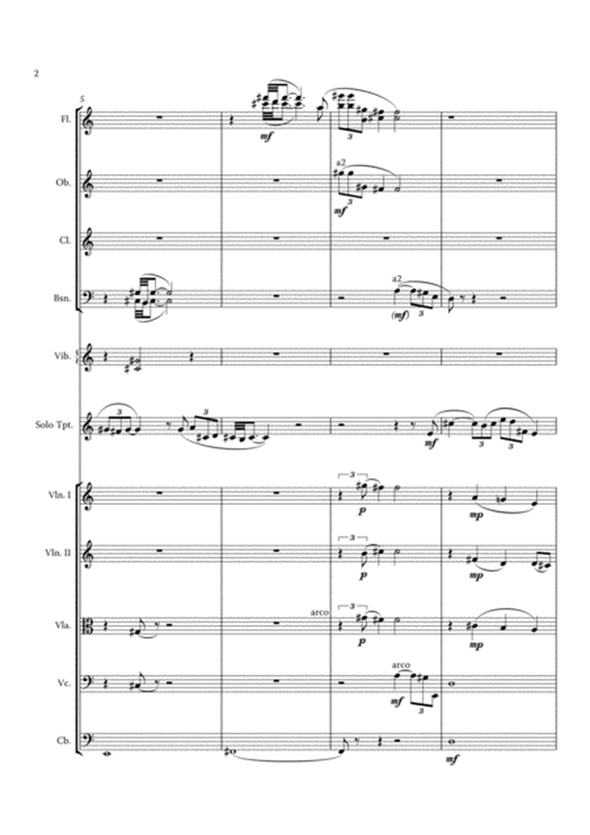 Carson Cooman: Autumn Sun Canticle (2006) for Bb or C trumpet and orchestra:, score and solo parts