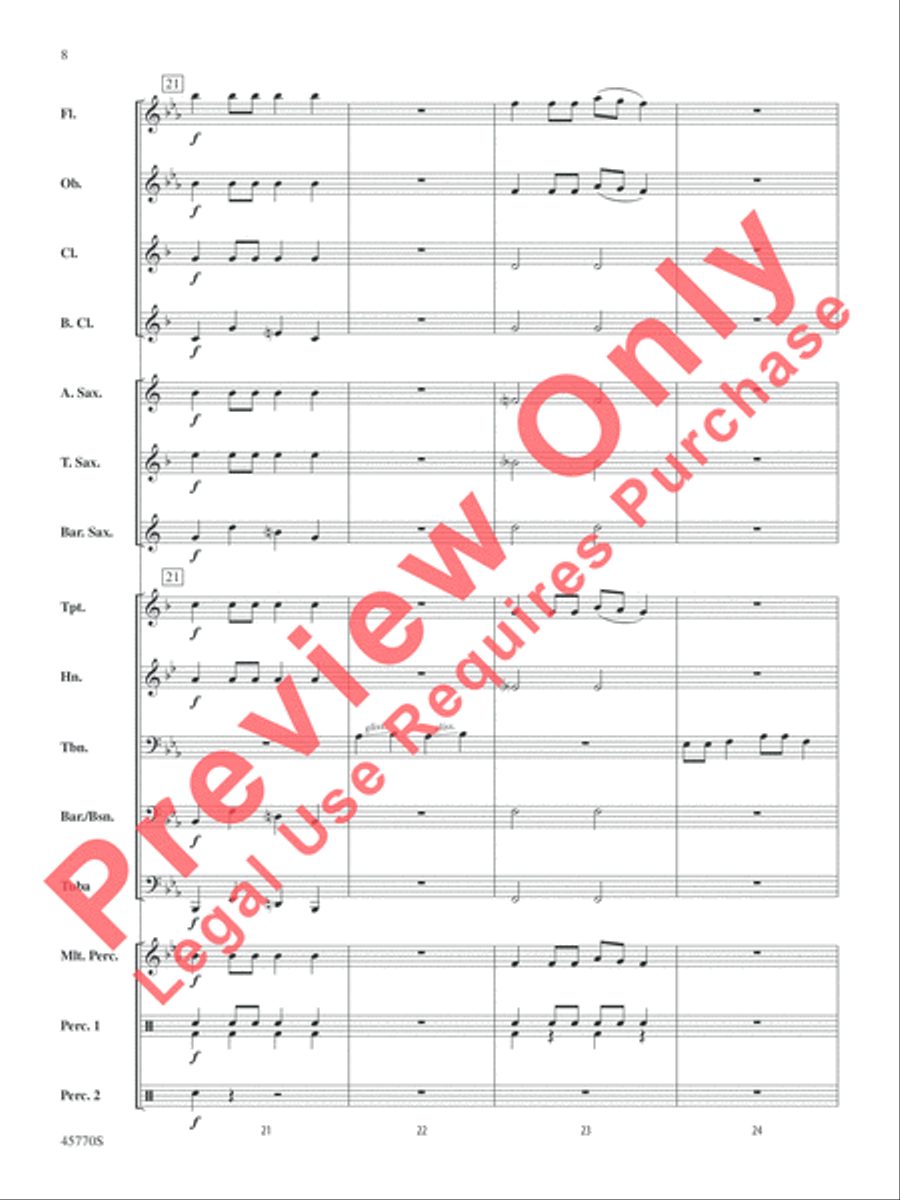 Game of Bones Concert Band scores gallery preview page 8