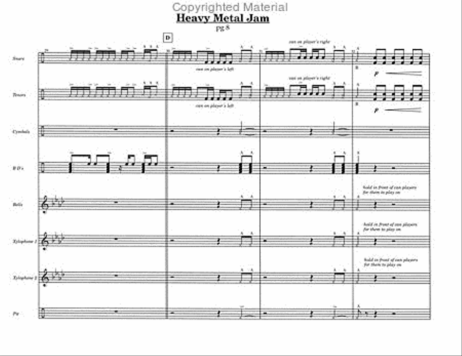 Heavy Metal Jam Percussion Ensemble scores gallery preview page 7