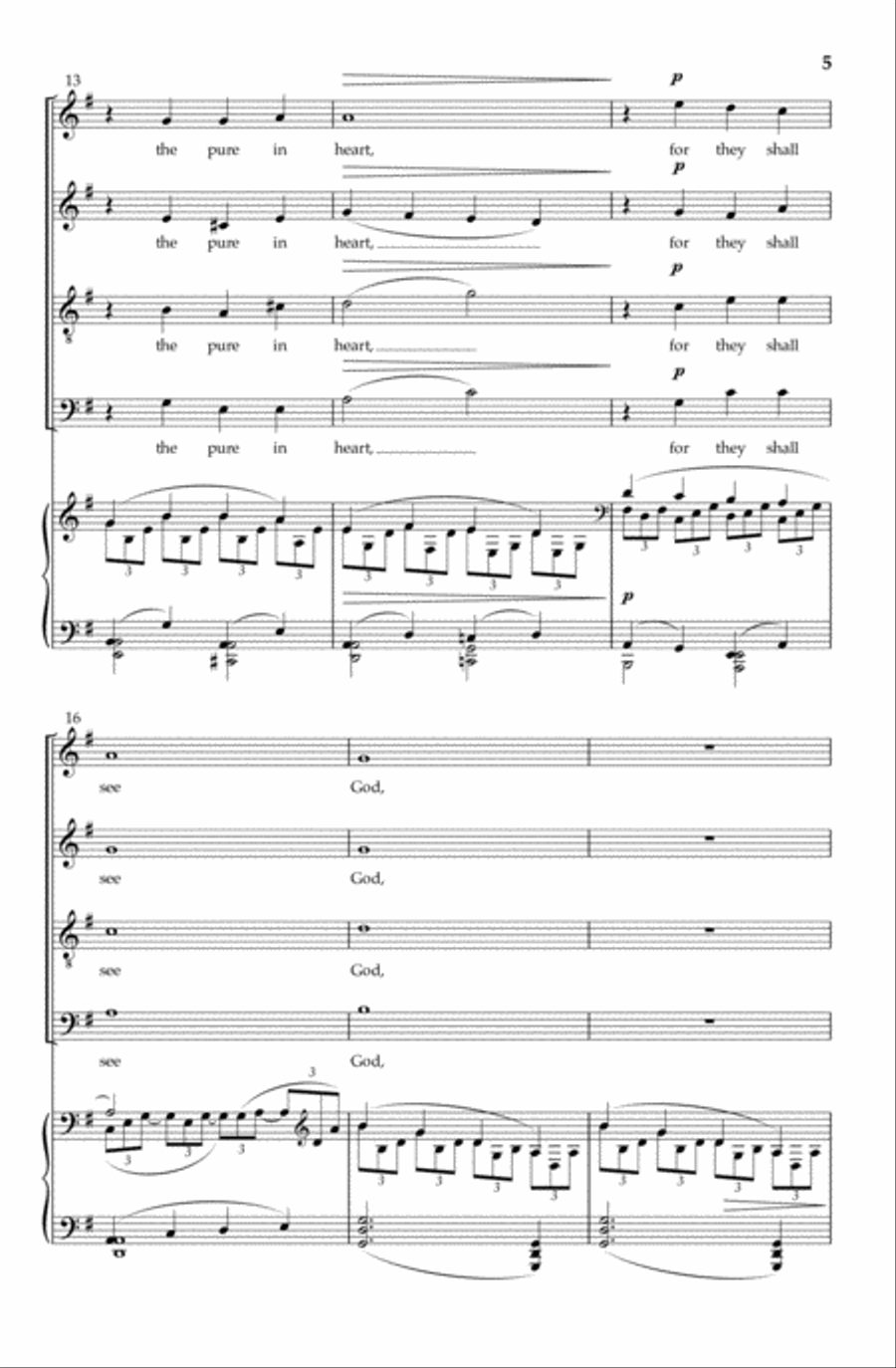 The Pure in Heart 4-Part scores gallery preview page 6