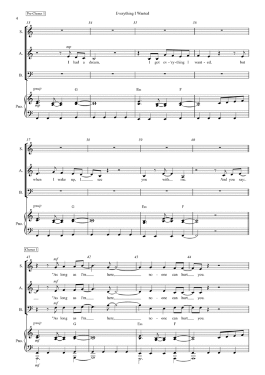 Everything I Wanted 3-Part scores gallery preview page 4