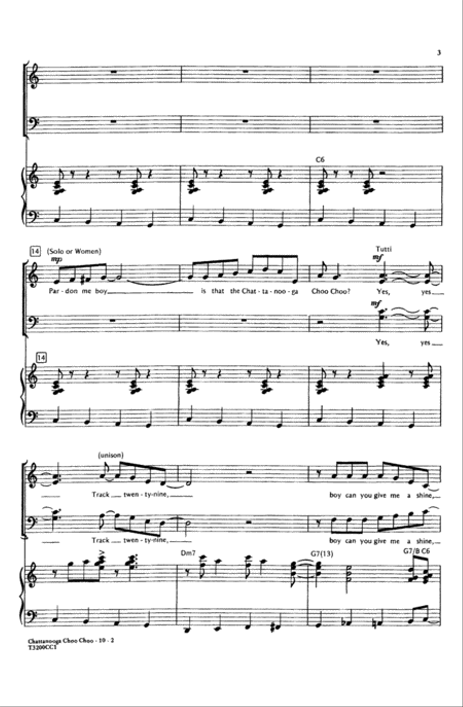 Chattanooga Choo Choo 4-Part scores gallery preview page 3