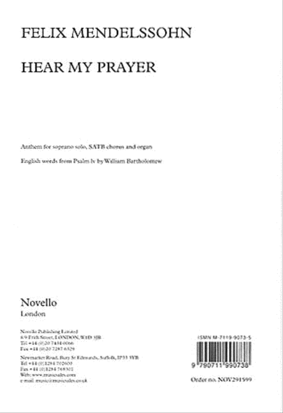 Hear My Prayer 4-Part scores gallery preview page 1