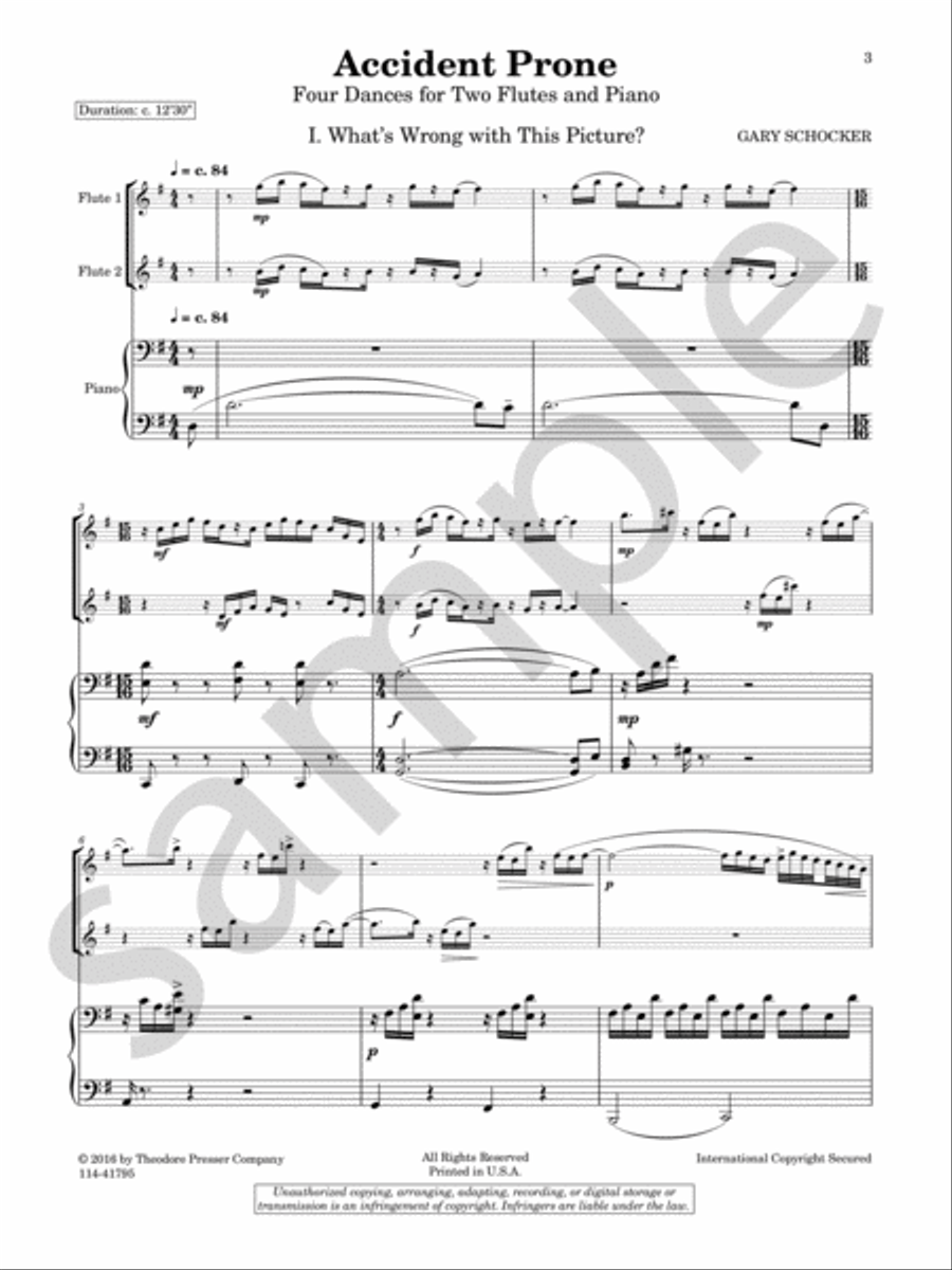Accident Prone Accident Prone Flute Duet scores gallery preview page 3
