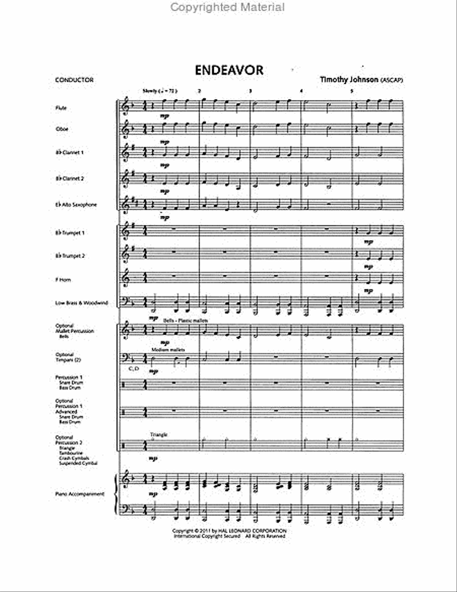 Endeavor Concert Band scores gallery preview page 2