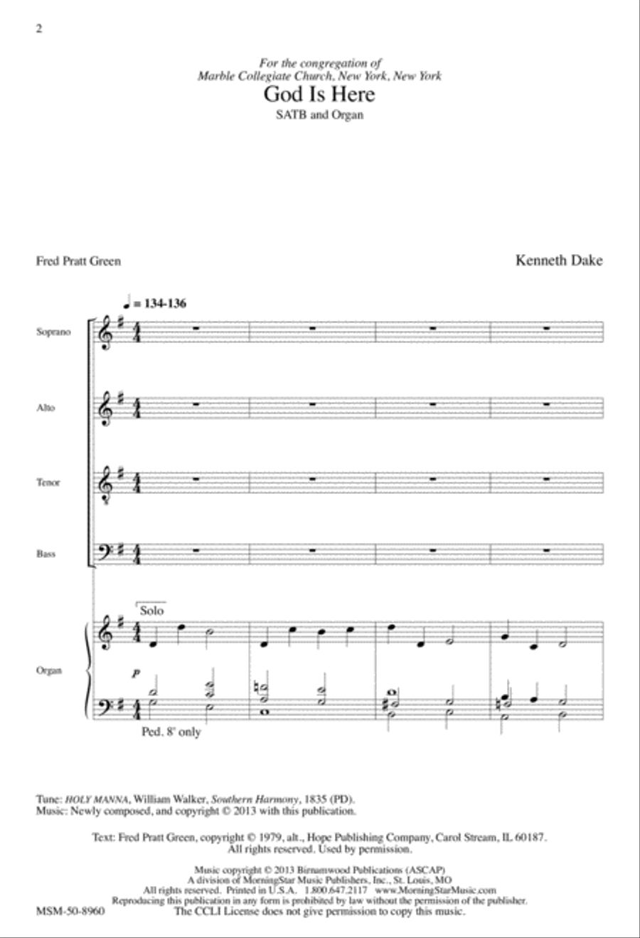 God Is Here 4-Part scores gallery preview page 2