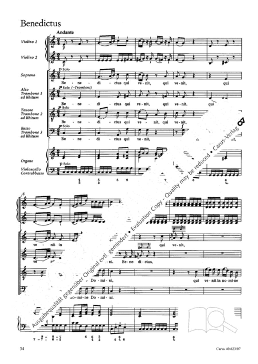 Missa brevis in G major Missa brevis in G major 4-Part scores gallery preview page 35