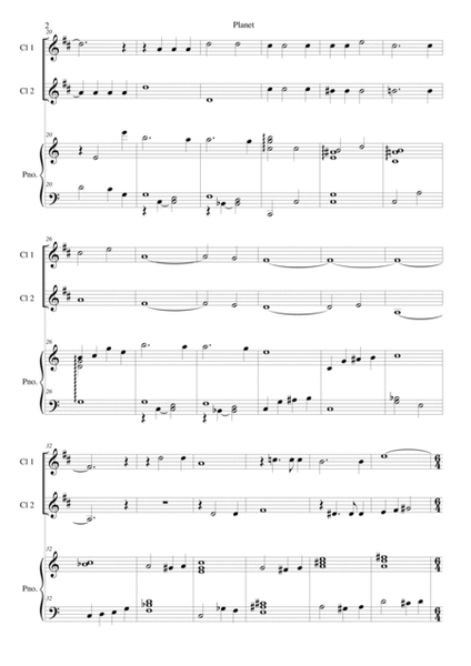 Planet for 2 clarinets and piano image number null